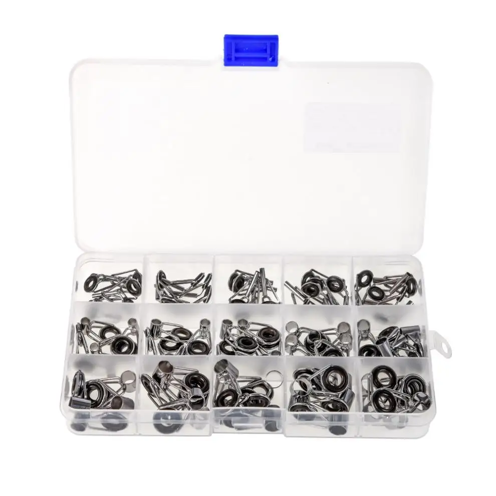 Набор направляющих для удочки разных размеров нержавеющая сталь 75 шт. Прочные