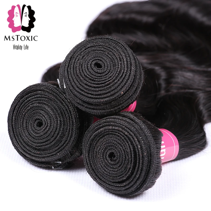 Волнистые пучки Mstoxic с застежкой бразильские пупряди волос человеческих без
