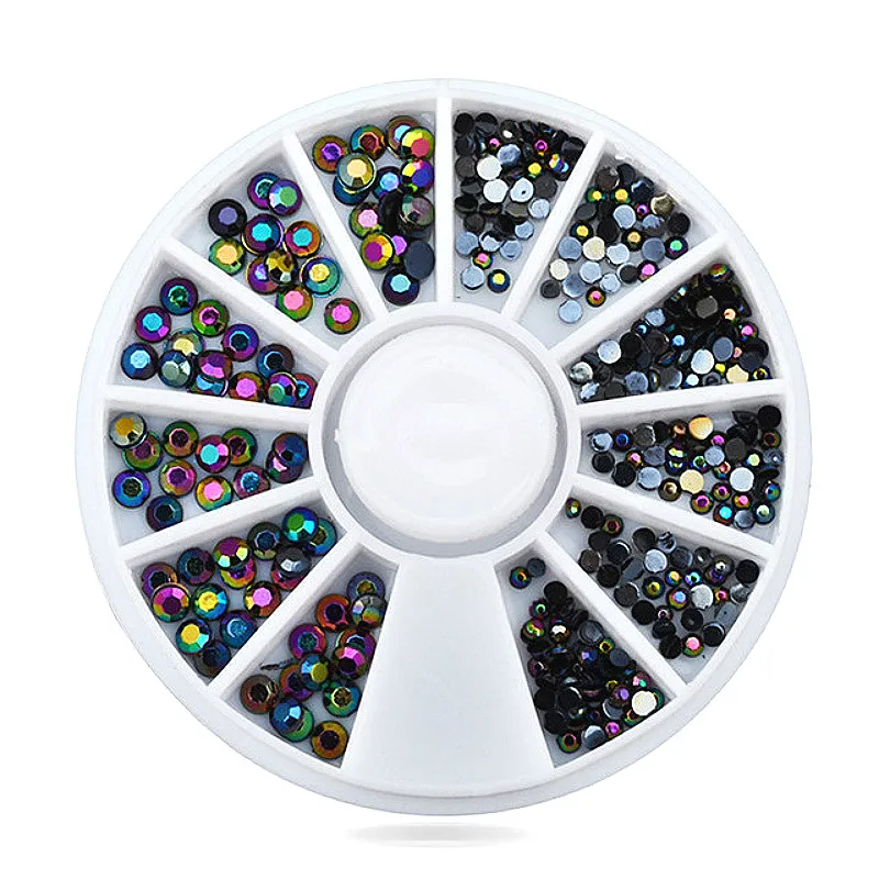 1 коробка блестящие прозрачные Стразы AB без горячей фиксации с плоским