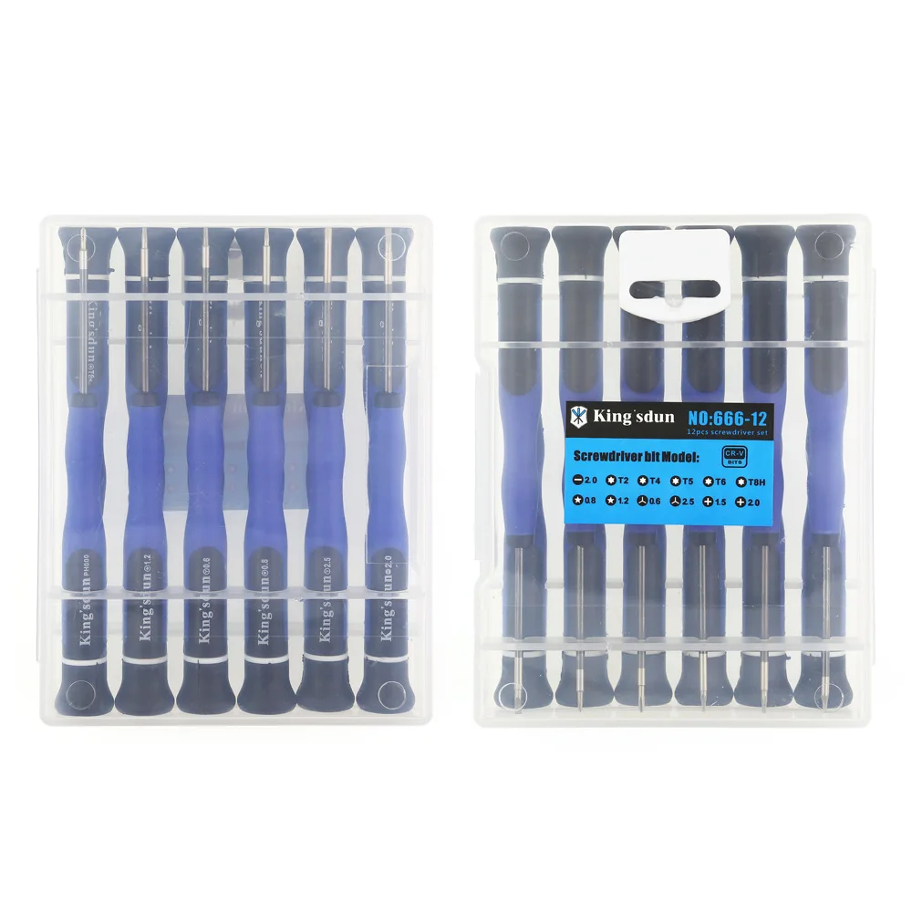 

12 In 1 Screwdriver Set Mobile Phone Computer Disassemble Repair Tool Multifunctional Insulated Handle Strong Magnetic Bit Screw