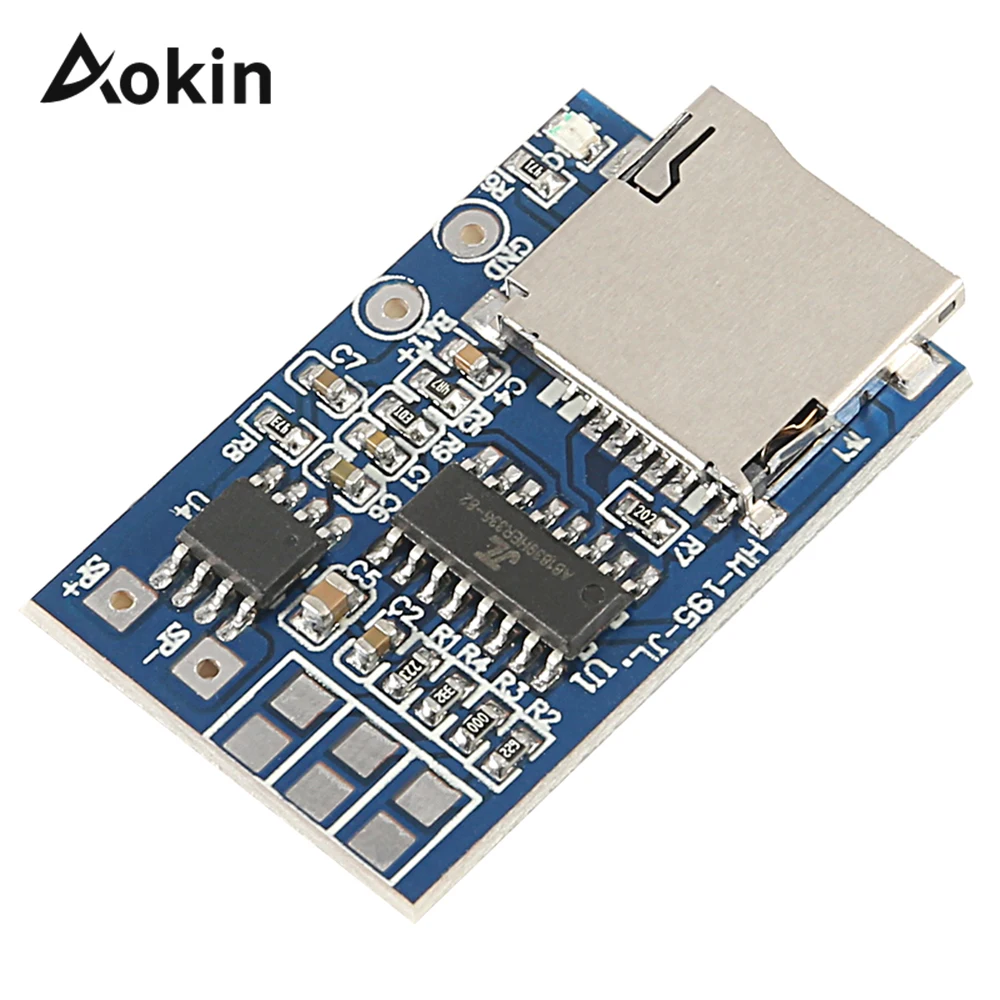 GPD2846A TF Card MP3 Decoder Board 2W Amplifier Module 3.7V/5V For Arduino GM Power Supply Module Support MP3 FM Radio