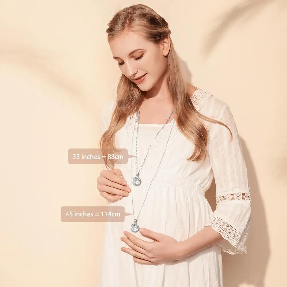 

Eudora 20mm Round bell Mom baby Hand to hand Harmony Bola Ball Angel Caller Pregnancy Pendant Necklace for Women Jewelry B356