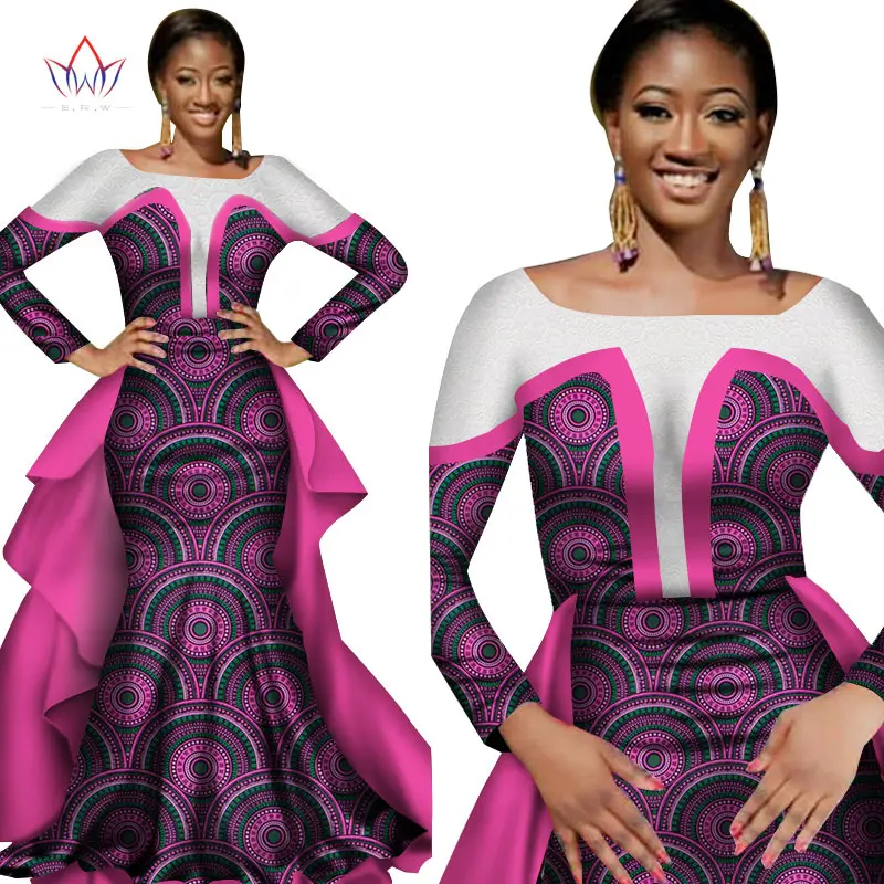 Платье Русалка женское вечернее в африканском стиле наряд для торжественных