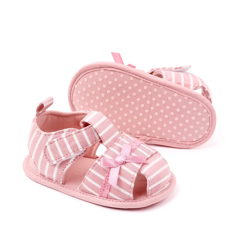 

Soft Sole Baby Girls Cotton bow Sandals Shoes Fashion Summer Prewalkers