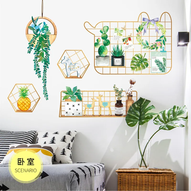 Настенные украшения обои настенные стикеры в спальню Сказочная сетка красные