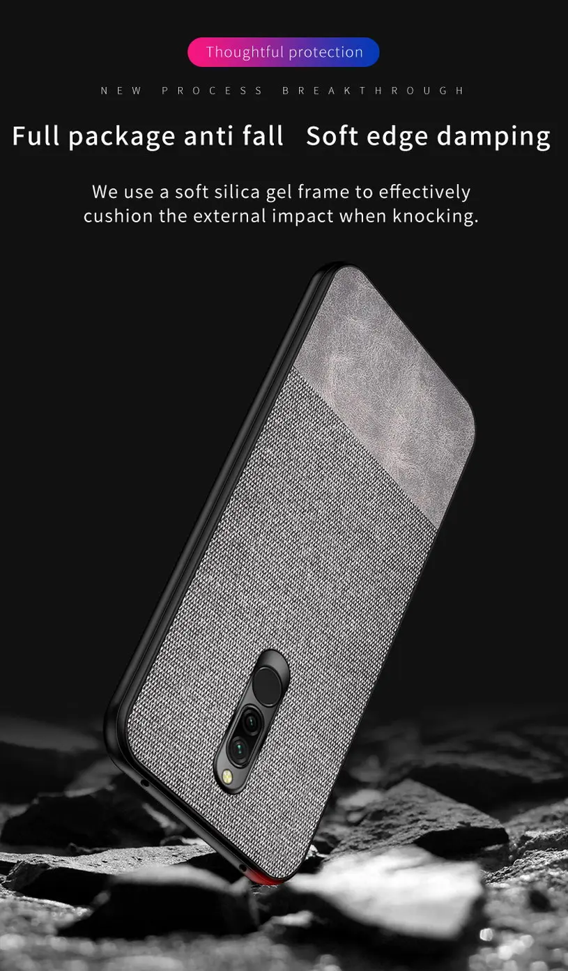 Роскошный тканевый текстурный чехол для Xiaomi Redmi 8 redmi мягкий телефона Note Pro note8 8T