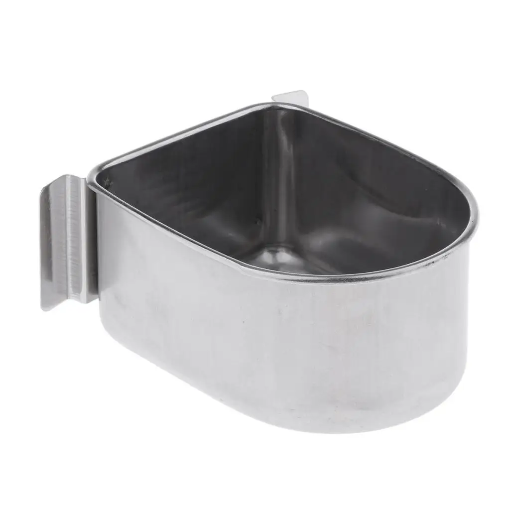 

Практичный Нержавеющая сталь птица Еда воды кормушка "Клетка" подвесной аксессуар