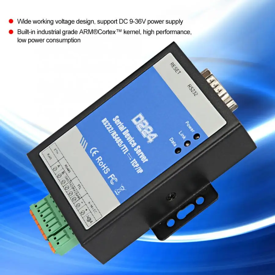 WiFi Серийный Сервер устройства D224 RS485/232/TTL к TCP/IP последовательный порт Ethernet