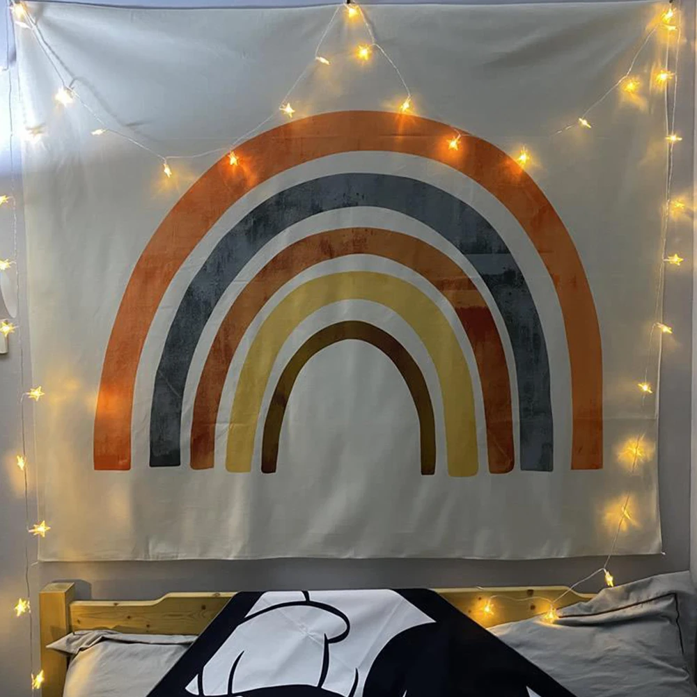 

Настенный гобелен, аксессуары, украшение для дома, прочный подвесной одеяло для спальни, легкая установка, большой радужный узор для фотогр...