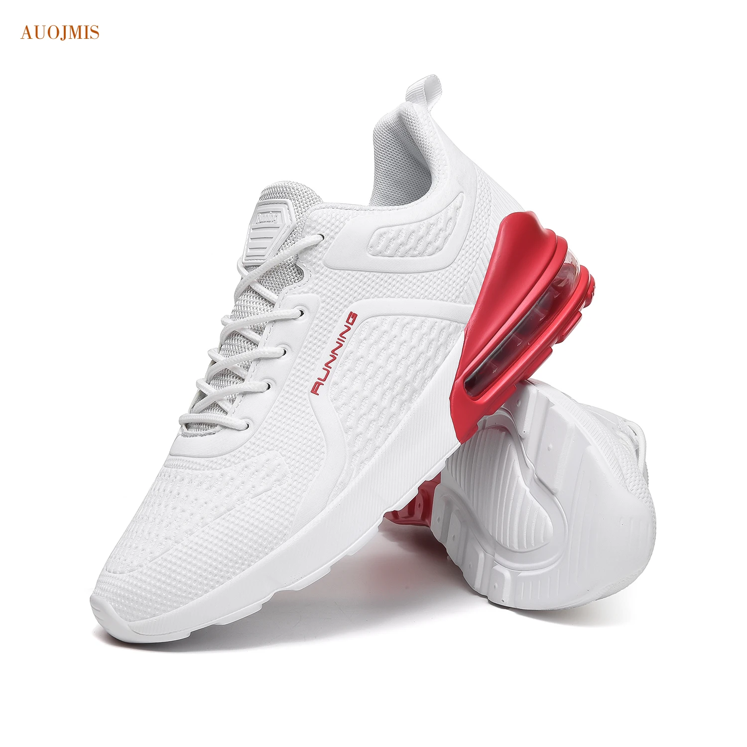 AUOJMIS спортивная обувь большого размера натуральная сетчатая красная беговые