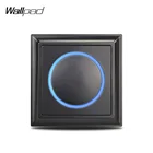 Настенный переключатель Wallpad, черная сенсорная ступенчатасветильник световая панель с индикатором L6 P70, 1, 2, 3, 4 клавиши