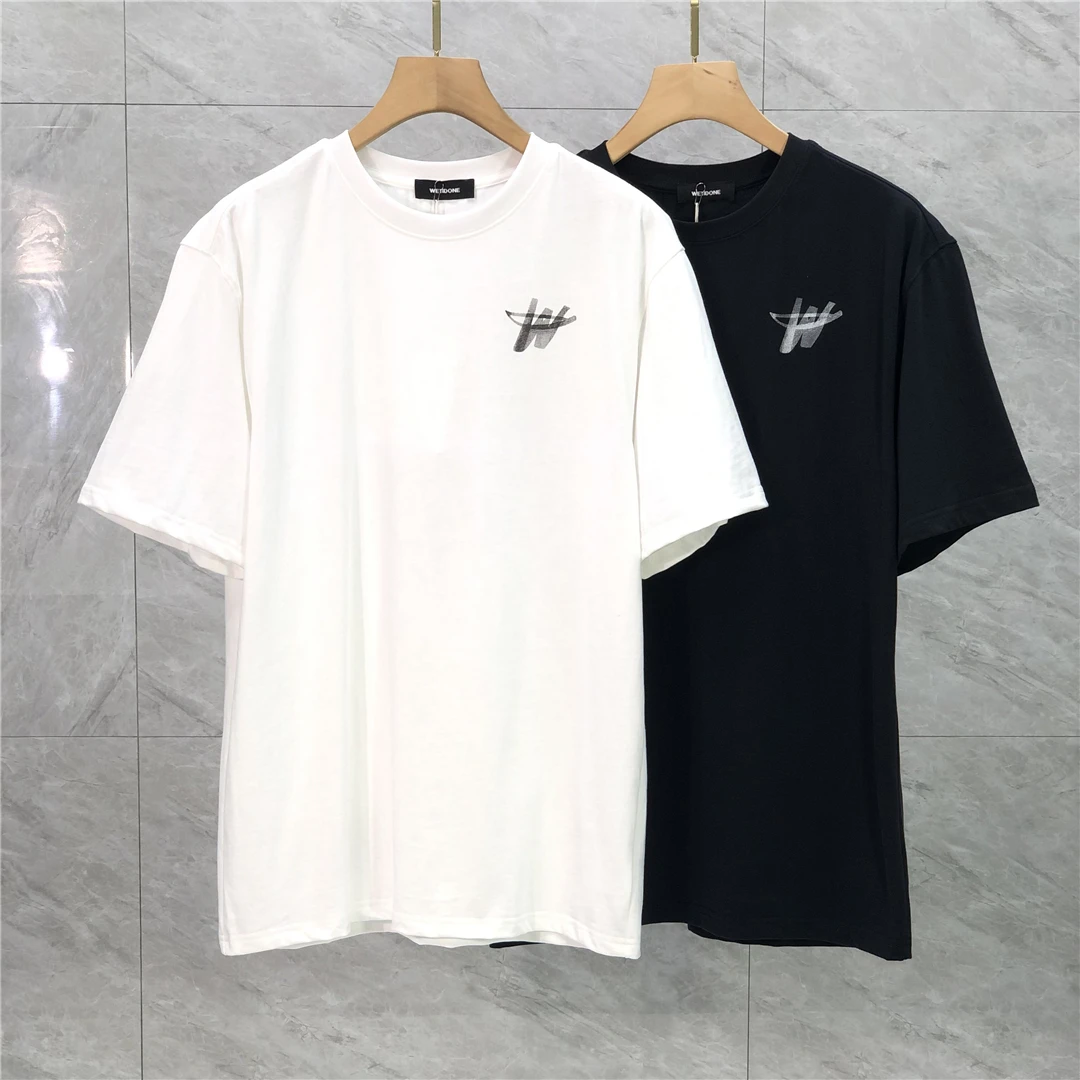 

22SS TOP hip-hop WE11DONE T Shirt Hand-painted w letter logo Men Women T Shirt 1:1 Streetwear Oversize Short Sleeve tees cotton