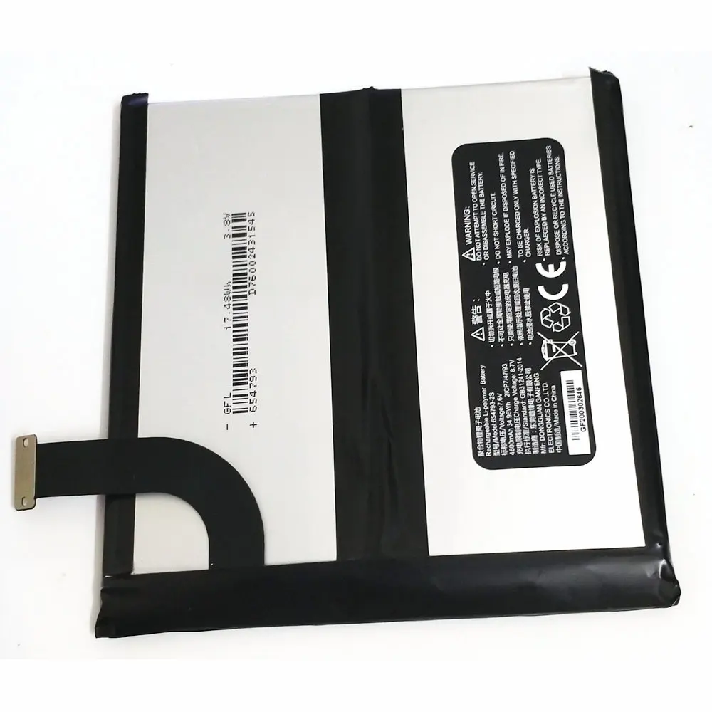 Новый оригинальный аккумулятор 7.6V 34.96WH 4600mAh 654793-2S для GPD P2 Max P2MAX портативного игрового ноутбука GamePad планшетного ПК.
