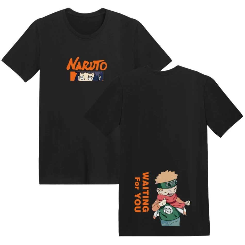 

Riman Naruto Two-dimensional Printing Fashion Couple Short-sleeved T-shirt Woman Tshirts Y2k Tops Oversized T Shirt