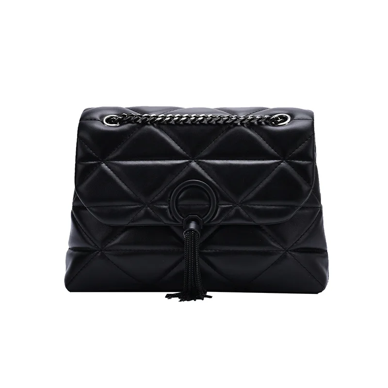 

Summer new Korean tassel chain messenger bag women's net red foreign texture soft leather shoulder bag