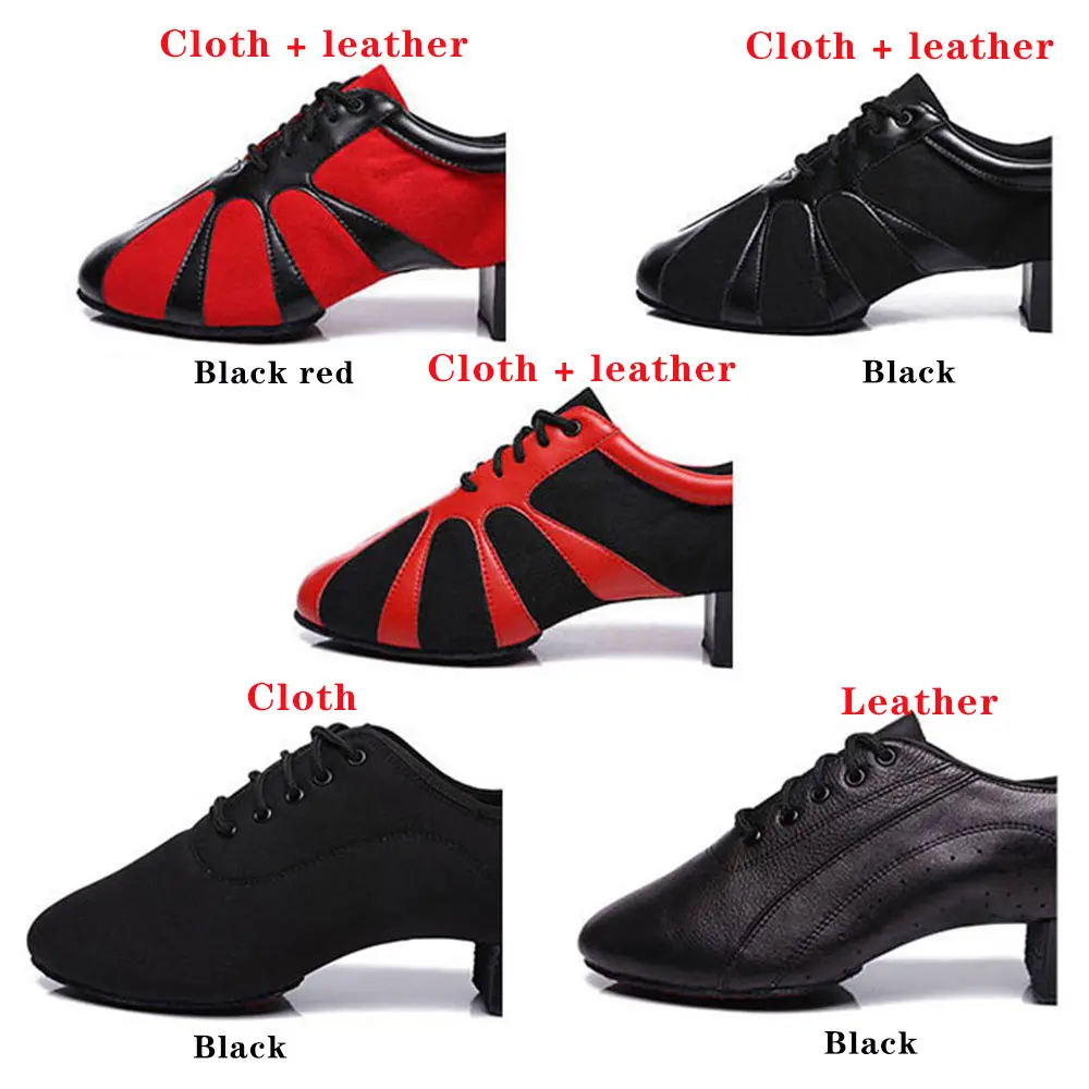 

Oxford Cloth Leather Vamp Women Latin Dance Shoes Sneakers Shoes Jazz Modern Ballroom Tango Non-slip Soft Sole Heel 5cm Rubber