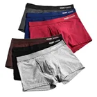 Трусы-боксеры мужские 6 шт., нижнее белье из хлопка, пикантные плавки, удобные дышащие шорты для мальчиков, размеры s, M, L, XL, 2XL, 3XL