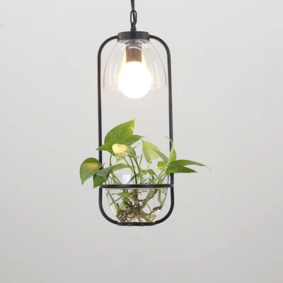 Креативный подвесной светильник с овальной оправой и железным покрытием в