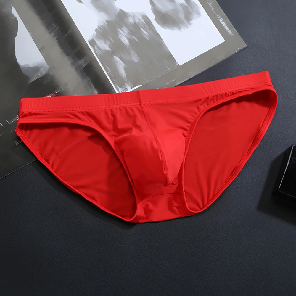 Men Briefs Seamless Sexy Men's U Convex Pouch Underwear Low-waist Panties Sexy Men's Underwear Front Convex See Through Mens Hot