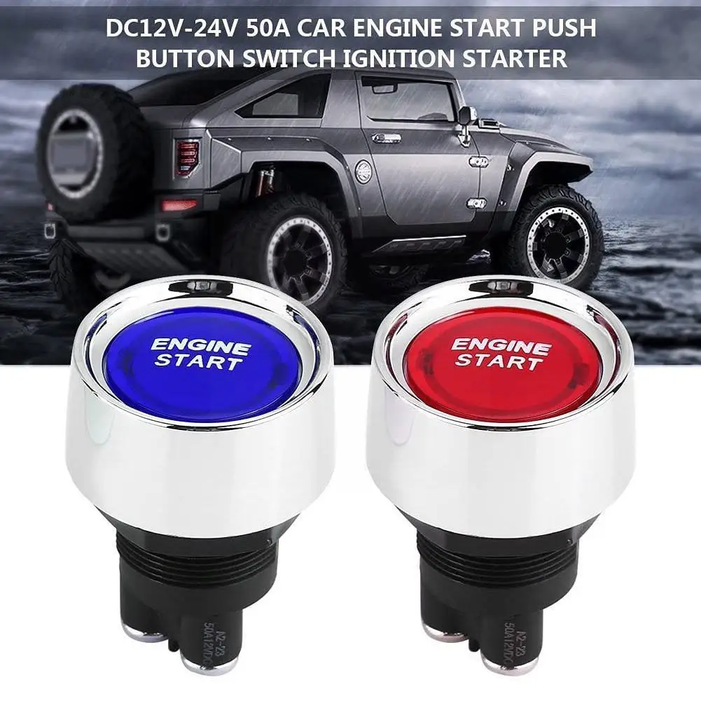

DC12V Car Engine Starter Switch Automatic Reset One-key Switch Ignition Button Start Ignition Switch Car Switch Starter Lig I1S1