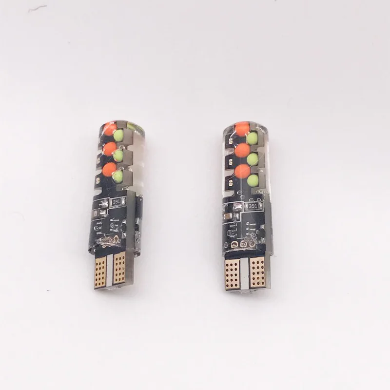 Светодиодный светильник W5W T10 RGB Универсальный Автомобильный цветной