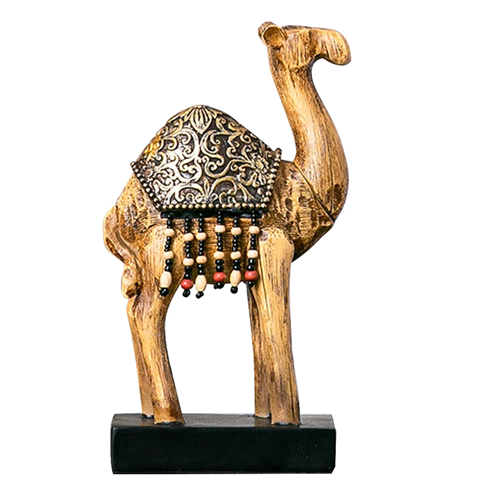 

Delicate Camel Decorative Ornament Simulation Wooden Resin Ornament