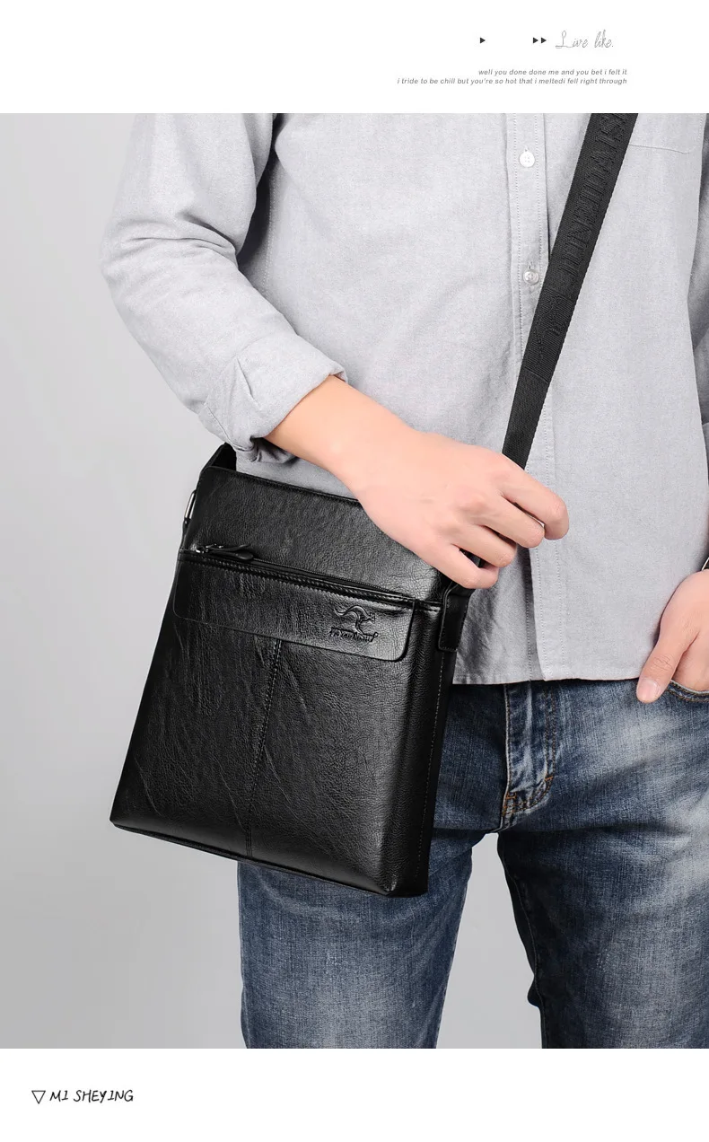 

Men's Single Shoulder Bag Messenger Bag business leisure backpack vertical men's bag leather men's bag