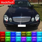 Разноцветные RGB светодиодсветодиодный глаза ангела, кольцевой глаз ореола для Mercedes Benz E Class W211 E200 E220 E270 E280 E320 E420 2003-2009, аксессуары