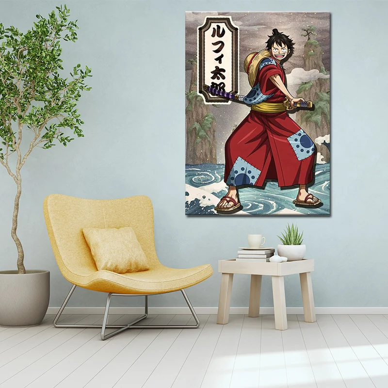

Frameless Anime One Piece Classic Luffy HD Poster Canvas Painting Mural Living Room Bedroom Home Wall Picture Decoration Cuadros