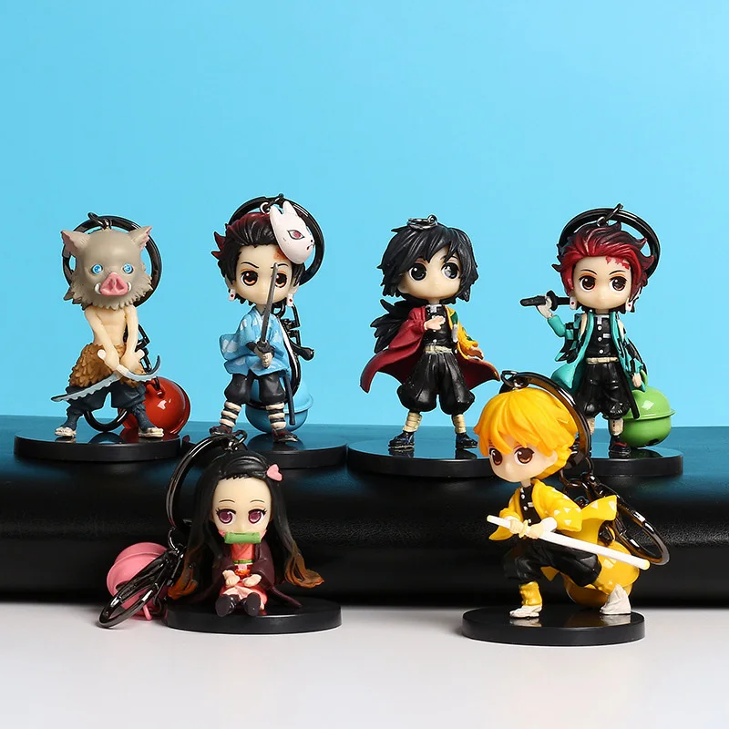 Брелок для ключей ПВХ игрушка-убийца демонов киметасу камадо танджиру незуко