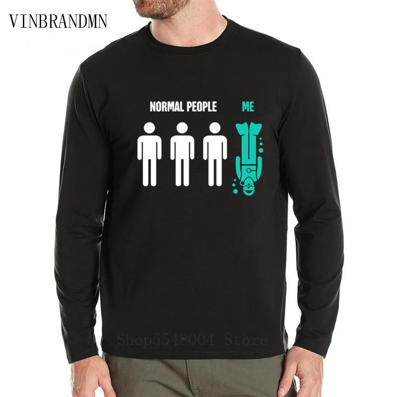 Мужские Забавные футболки для дайвинга Normal People Me спортивные ныряльщиков