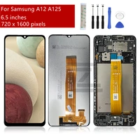 for samsung galaxy a12 display lcd touch screen digitizer assembly for samsung a125 lcd replacement repair parts 6 5