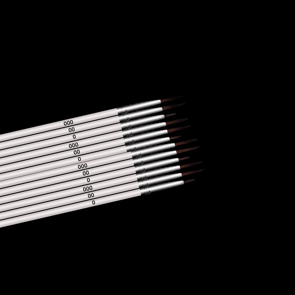 Набор кистей для рисования нейлоновое волокно 10 шт. | Дом и сад