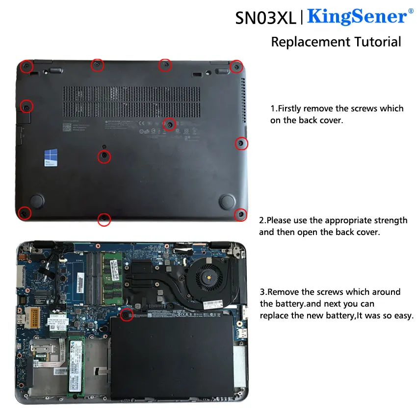 KingSener RR03XL Новый аккумулятор для ноутбука HP ProBook 430 440 450 455 G4 470 серии HSTNN PB6W UB7C LB71
