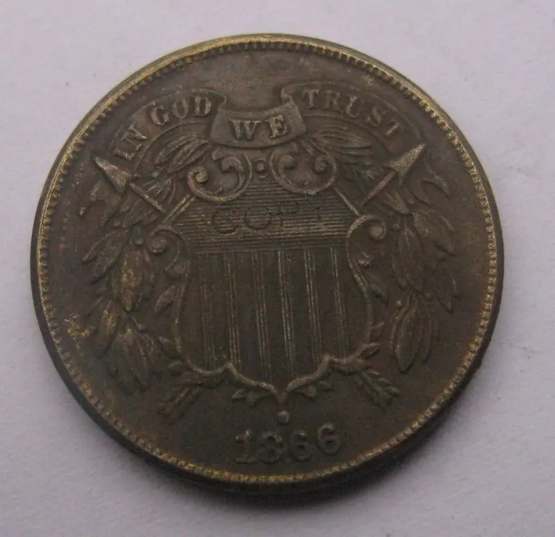 

Копии монет Two Cent 1866