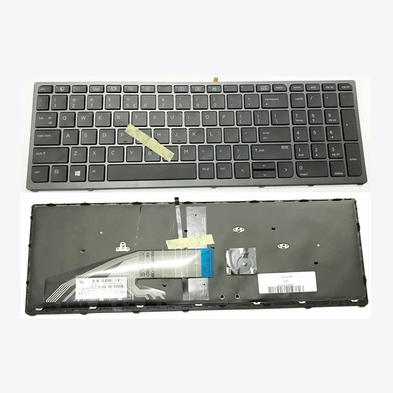 Новая английская клавиатура для ноутбука HP Zbook 15 G3 17 с подсветкой и рамкой |
