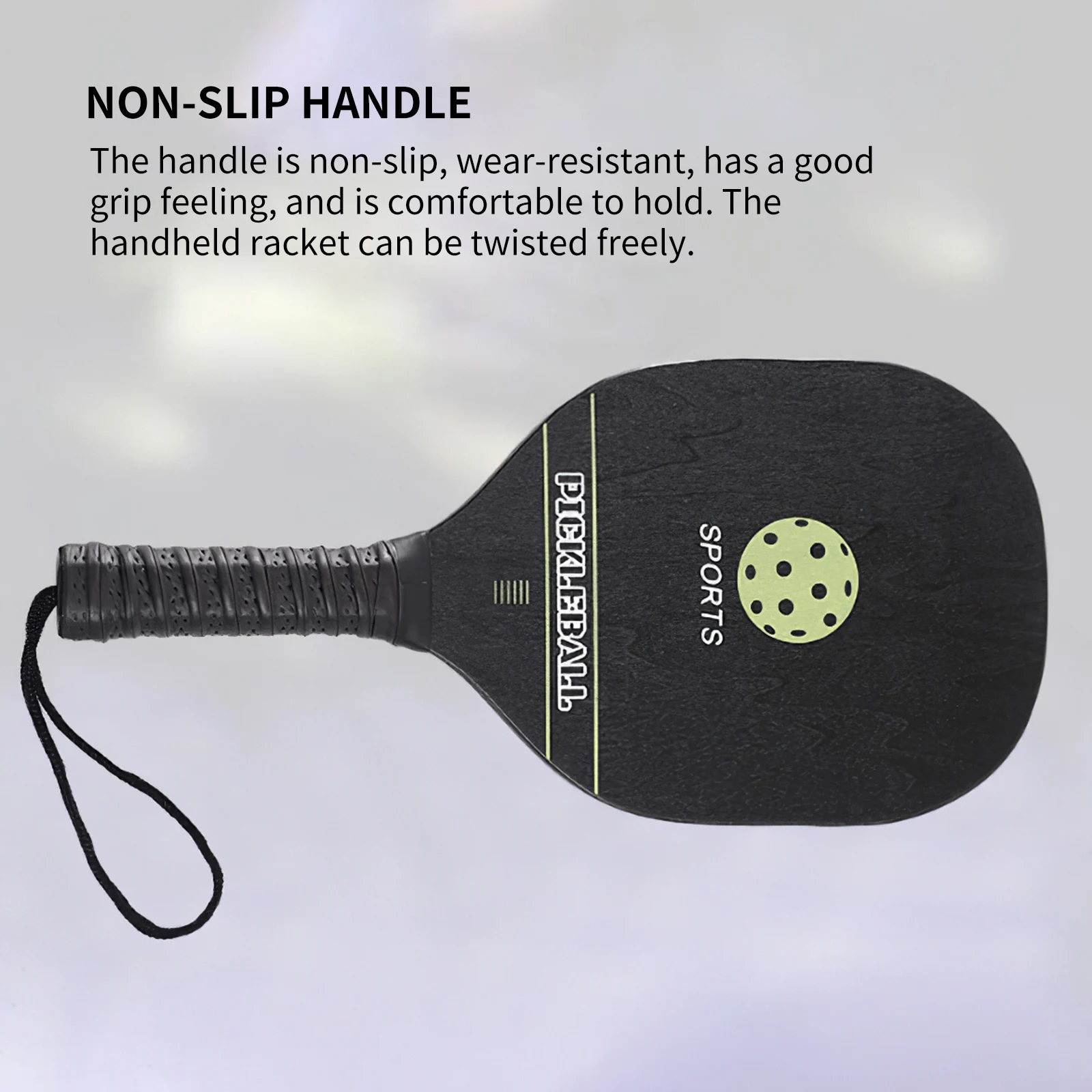 

3pcs Wooden Pickle Training Ball Racket Good Stability And Good Sensitivity With 2 Rackets 1 Ball 1 Storage Bag Sturdy Durable