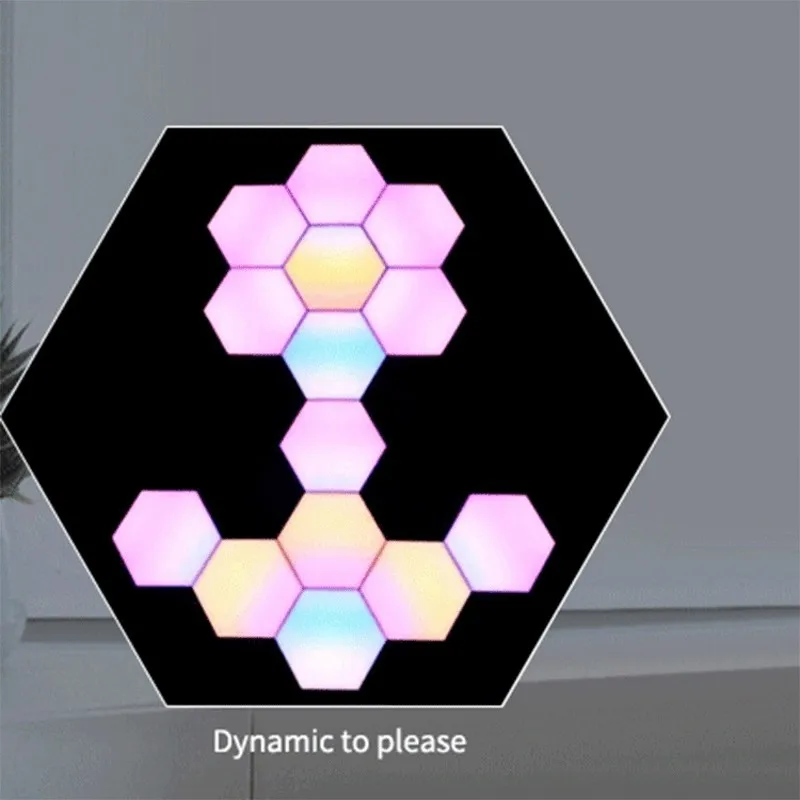Quantum Light шестигранный модульный сенсорный светодиодный ночник магнитный аудио