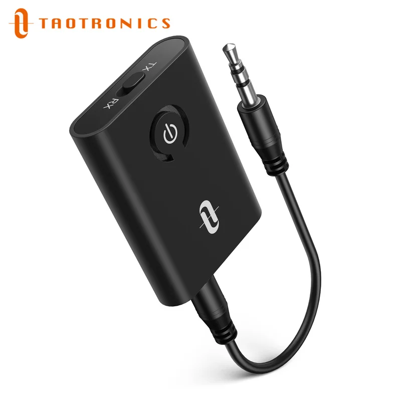 TaoTronics Беспроводной адаптер Bluetooth 5 0 передатчик/приемник 2 в 1 с Экран дисплея 3 мм