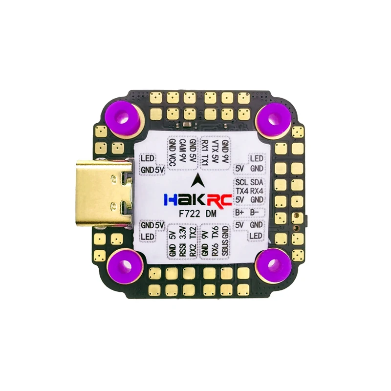 Контроллер полета HAKRC F722 DJI MINI 3-6S барометр гироскоп двойной BEC 5V/3A 9V/2.5A для