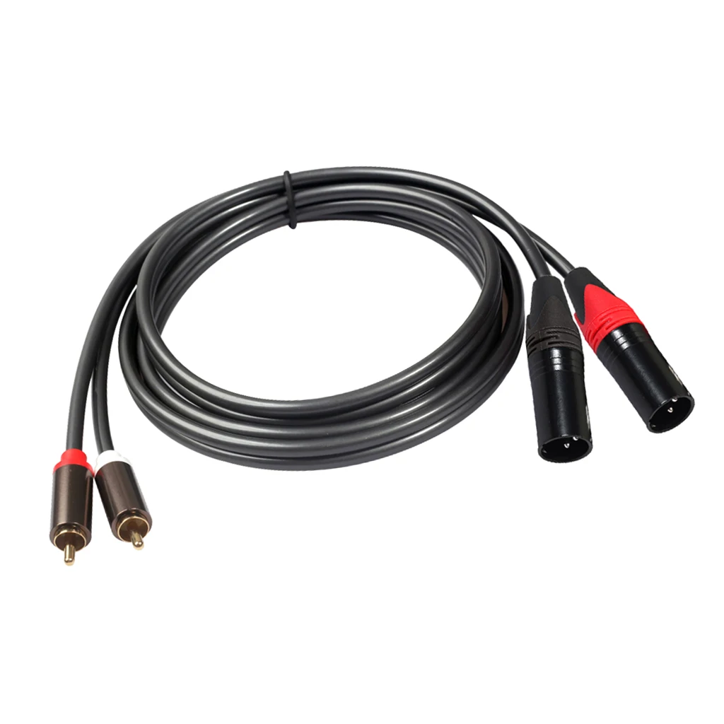 1 упаковка 2 разъема RCA к XLR Штекерный Кабельный разъем 5 м для усилителя звукового