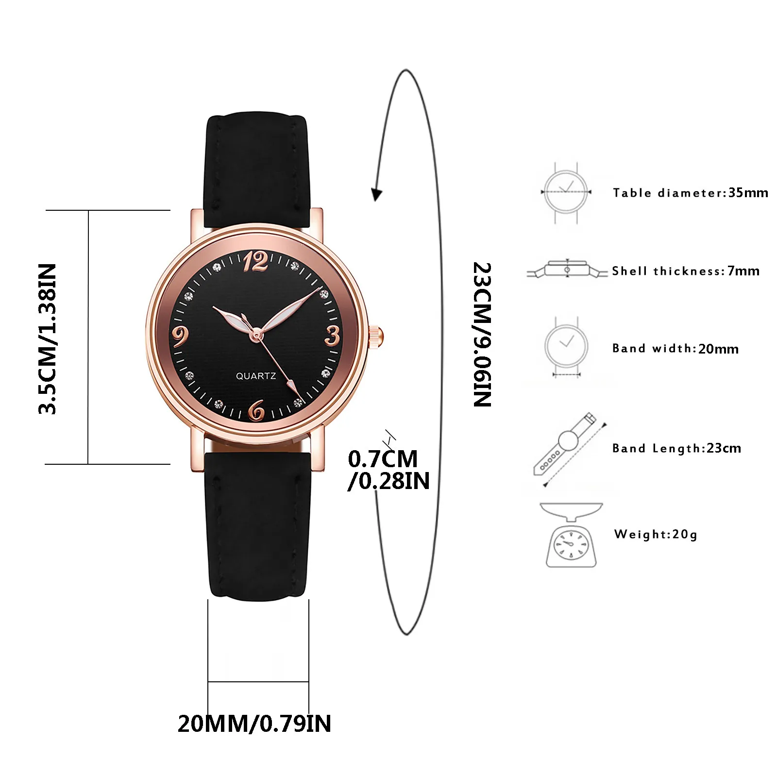 

zegarek damski Luxury Temperament Ladies Belt Watch Analog Arabic Digital Buckle Leather Strp Quartz Watch reloj de mujer