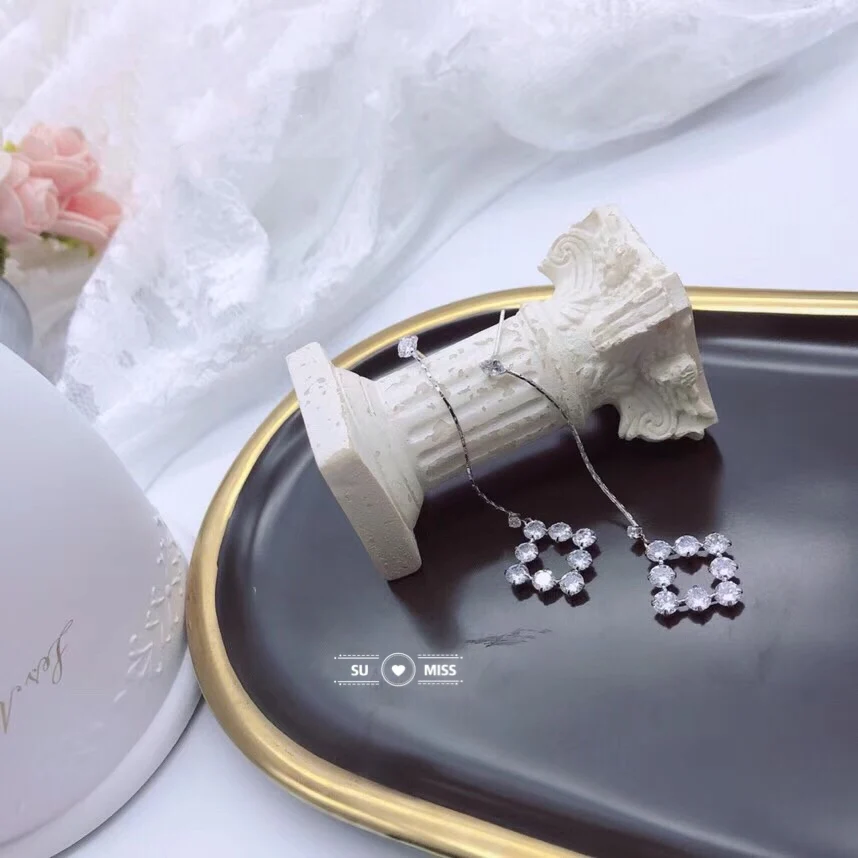 

Trendy Drop Earrings High Quality Shinning Crystal Color CZ Stones Jewelry Ear Wire Long Chain Brincos for Girls Gifts