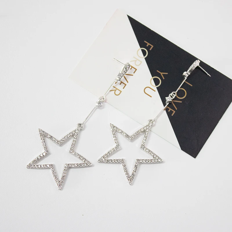 Серьги Горячая Новинка стильные модные серьги с блестящими звездами подходят