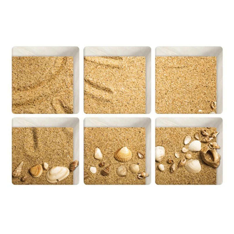 Пилинг и палка Нескользящие ПВХ наклейки для ванной аппликации ракушки на песок