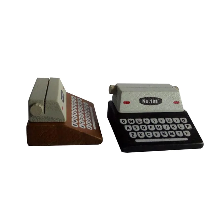 

Vintage Typewriter Wooden Message Folder Photo Note Paper Clip Memo Paper Card Folder Holder Lovely Stationery