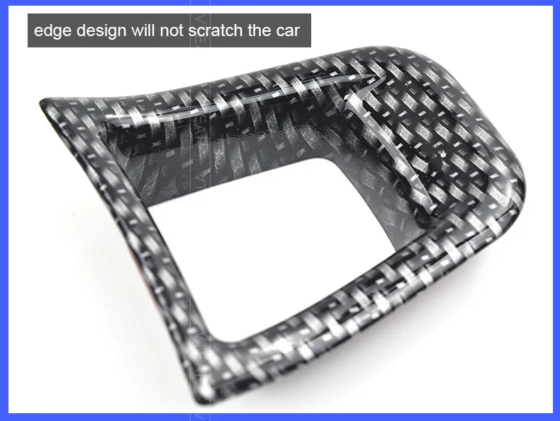 Vtear For vw tiguan Carbon fiber Car steering wheel trim Sticker cover Interior Mouldings Accessories Car Styling