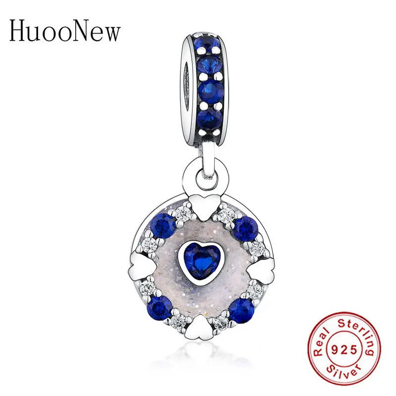 

Женский браслет Pandora, очаровательный браслет из 100% серебра 925 пробы в форме сердца с кулоном и бусинами в виде камней, Berloque, 2019