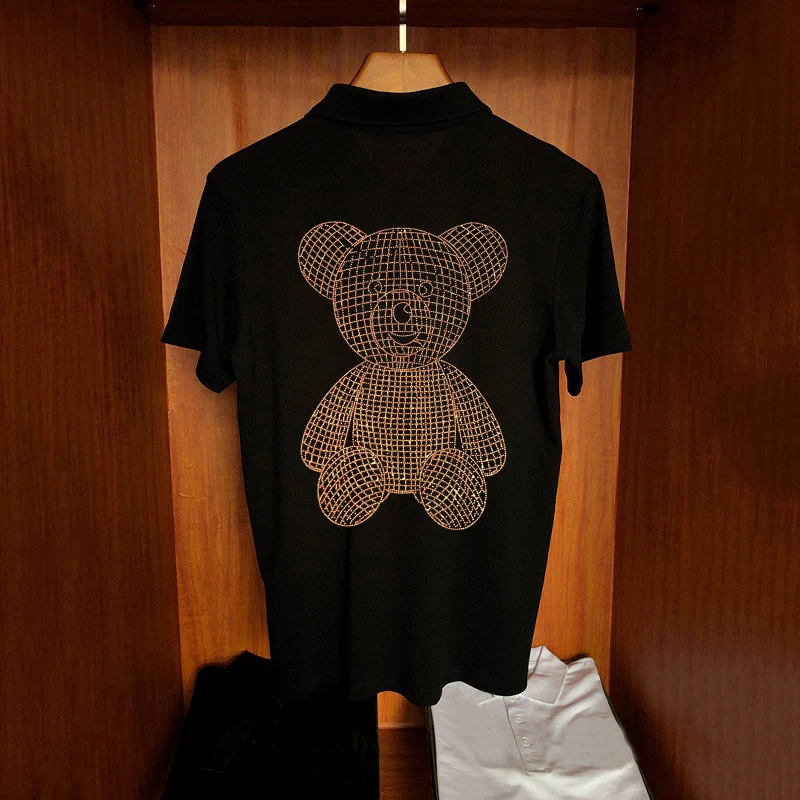 

Мужская футболка-поло, с мультяшным принтом