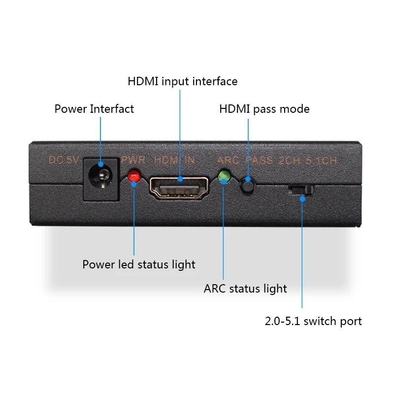Wiistar HDMI Audio Extractor Converter to Spdif L/R 4K 2K Adapter for PC PS4 Blu-ray DVD | Электроника